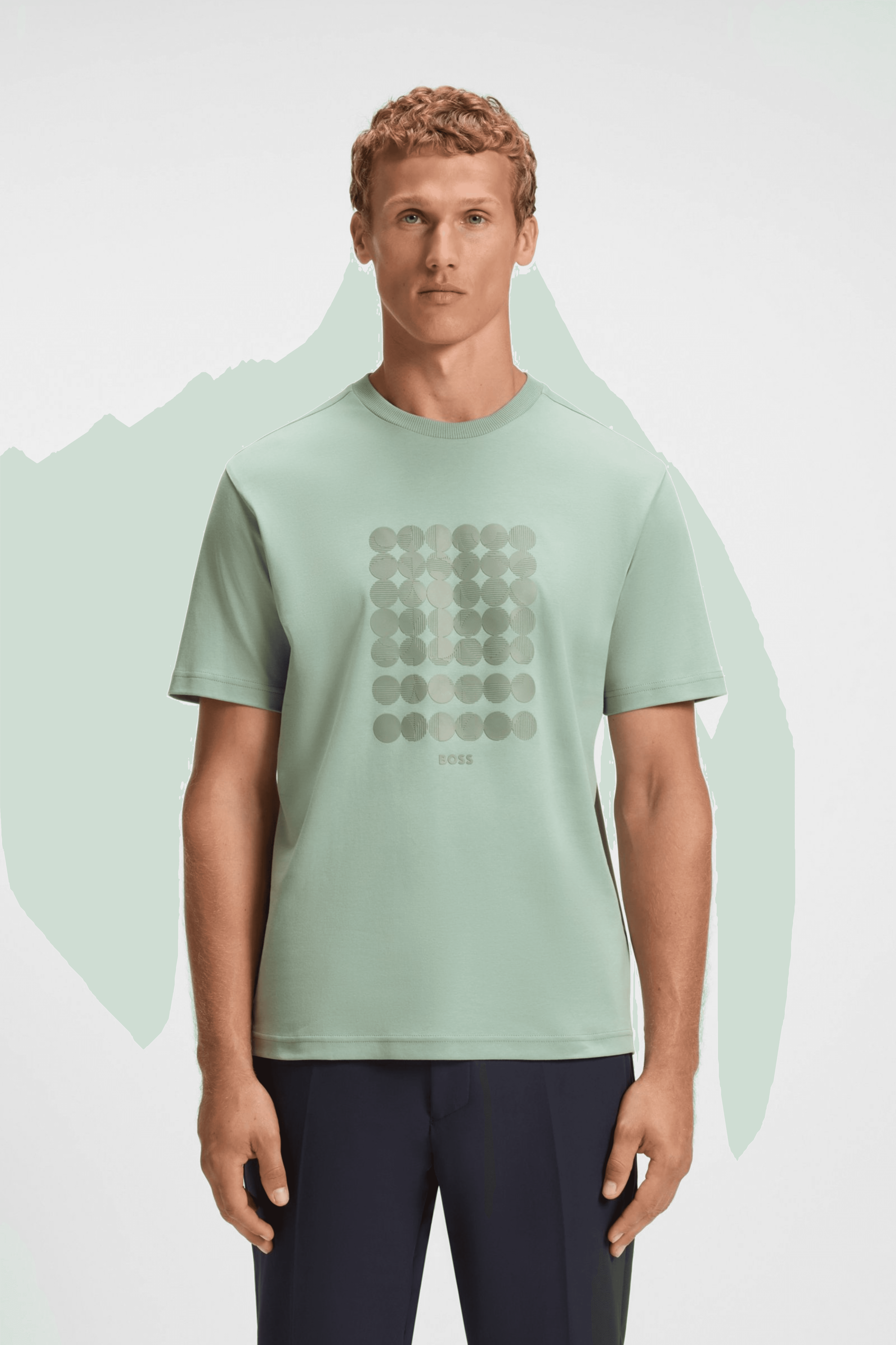 T-shirt Hugo Boss en coton interlock avec motif circulaire