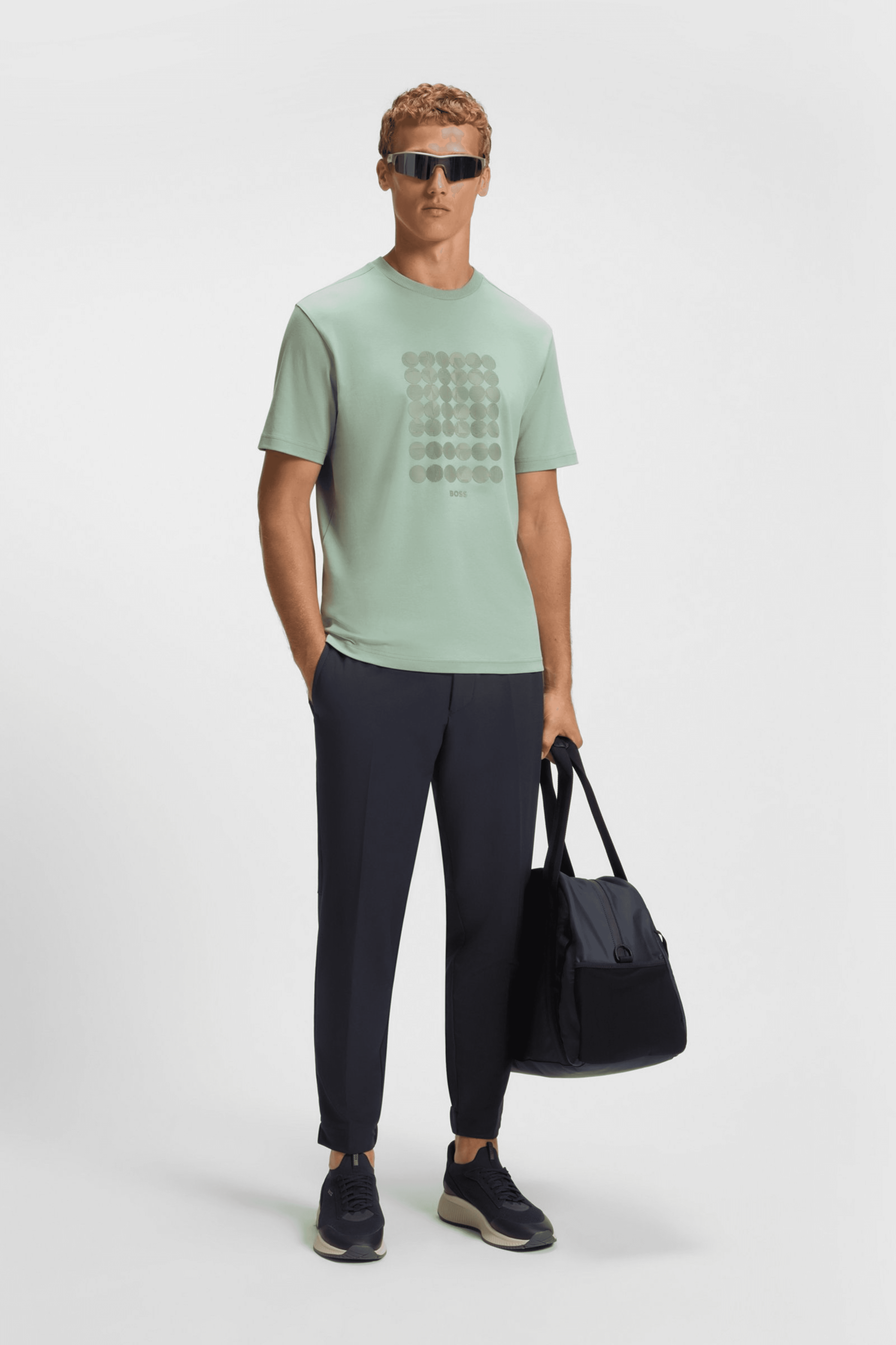 T-shirt Hugo Boss en coton interlock avec motif circulaire