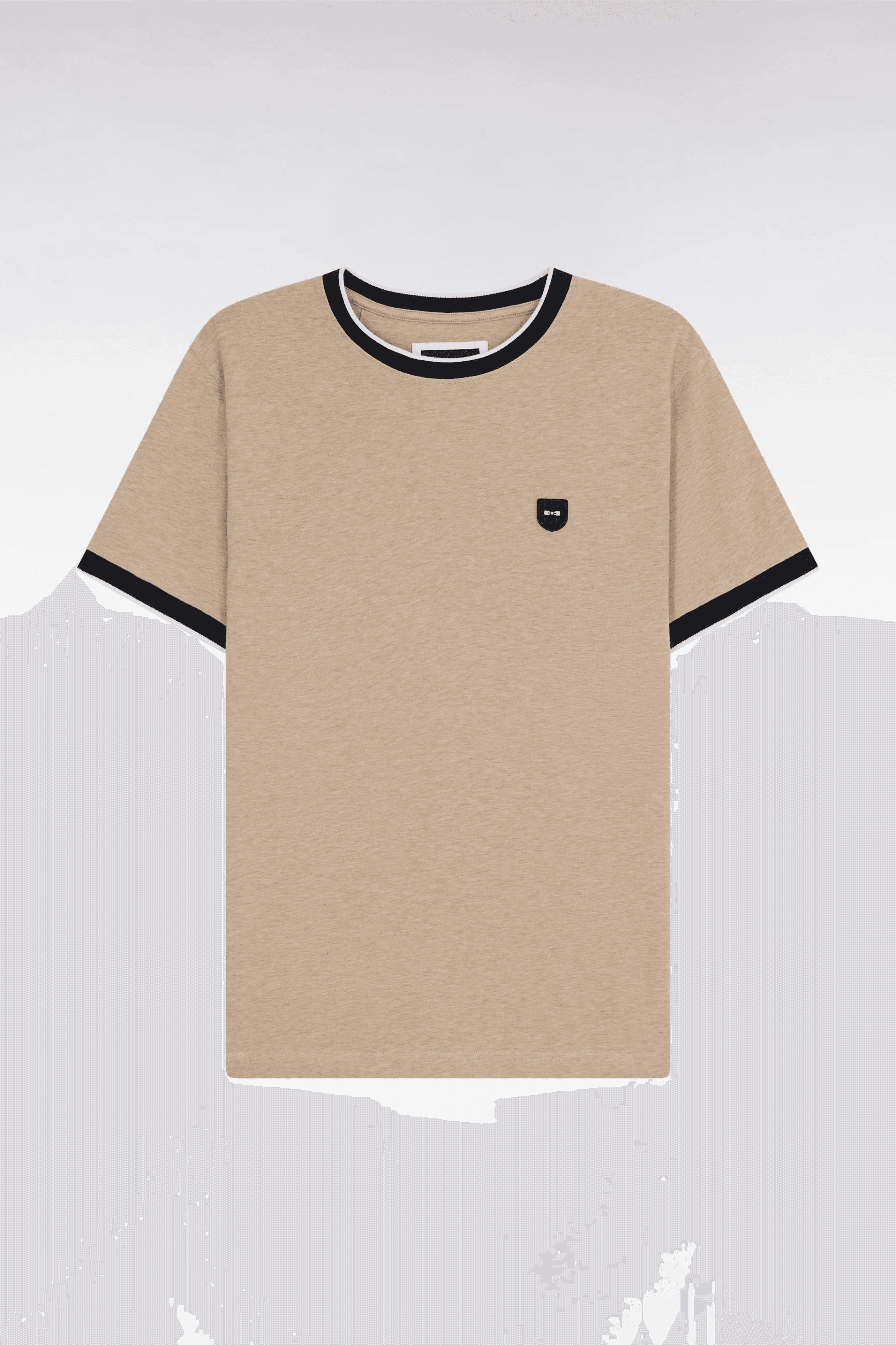 T-shirt Eden Park blanc en coton stretch coupe ajustée