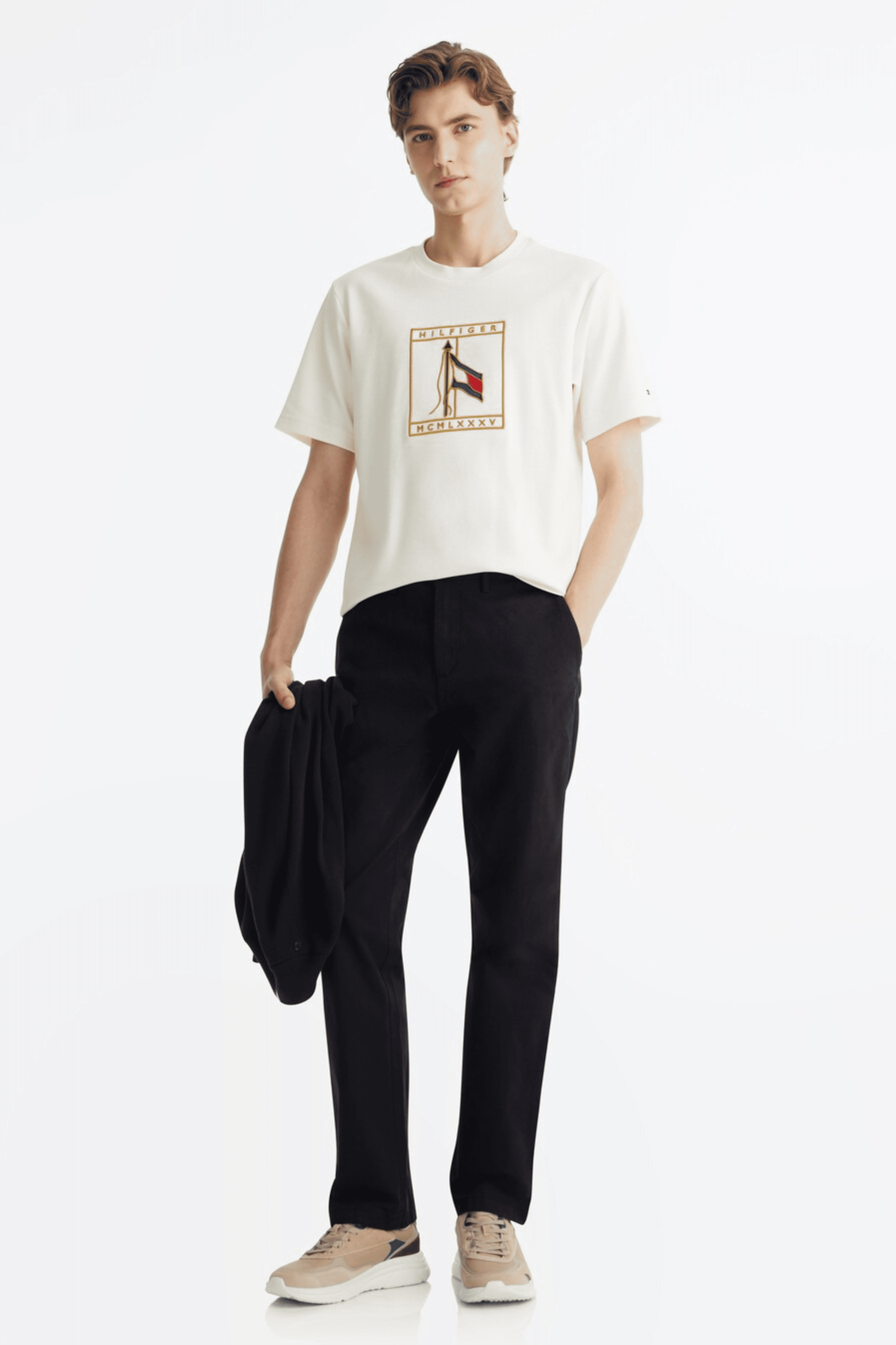 T-shirt Tommy Hilfiger en maille interlock brodé avec drapeau