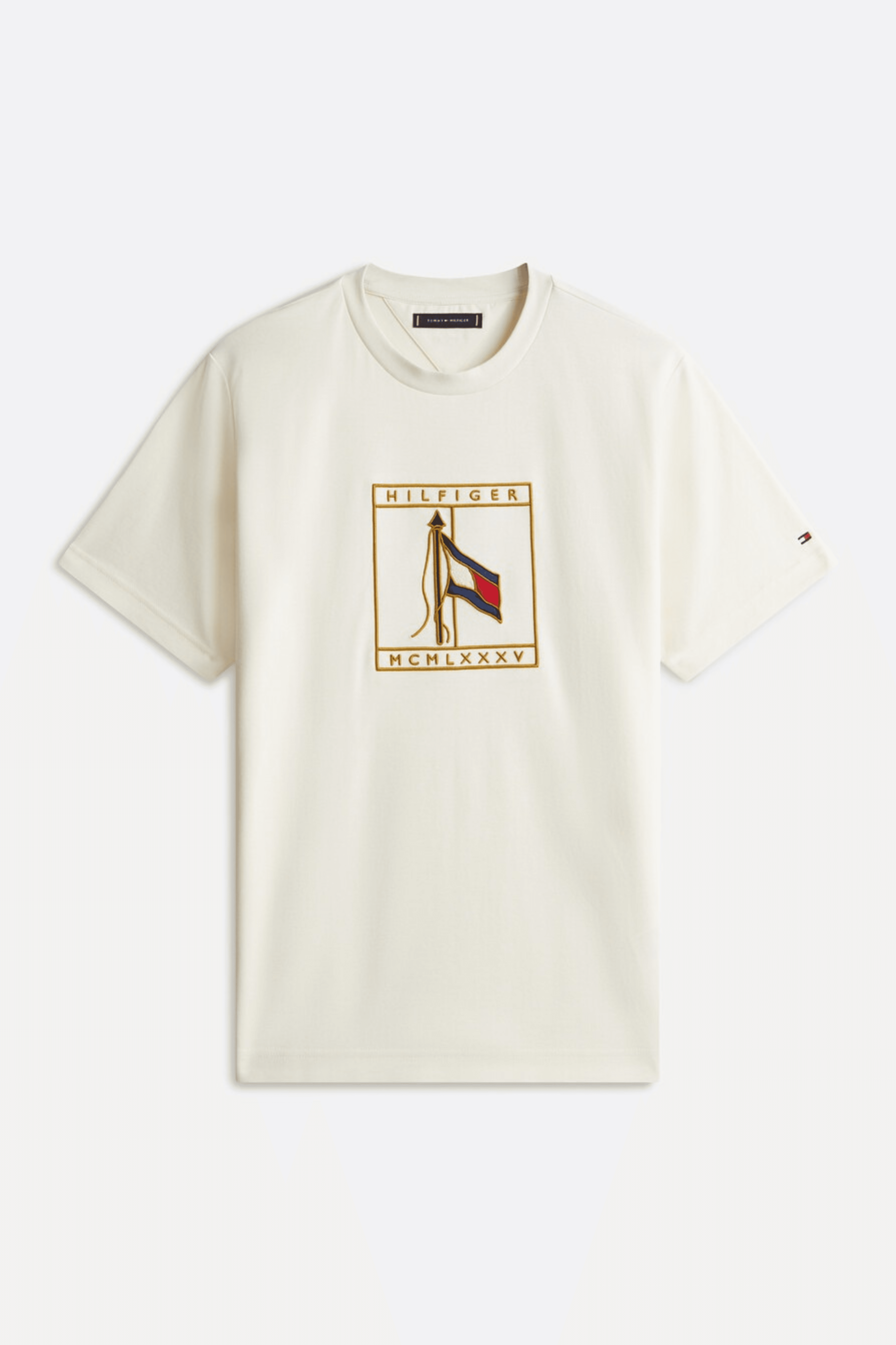 T-shirt Tommy Hilfiger en maille interlock brodé avec drapeau