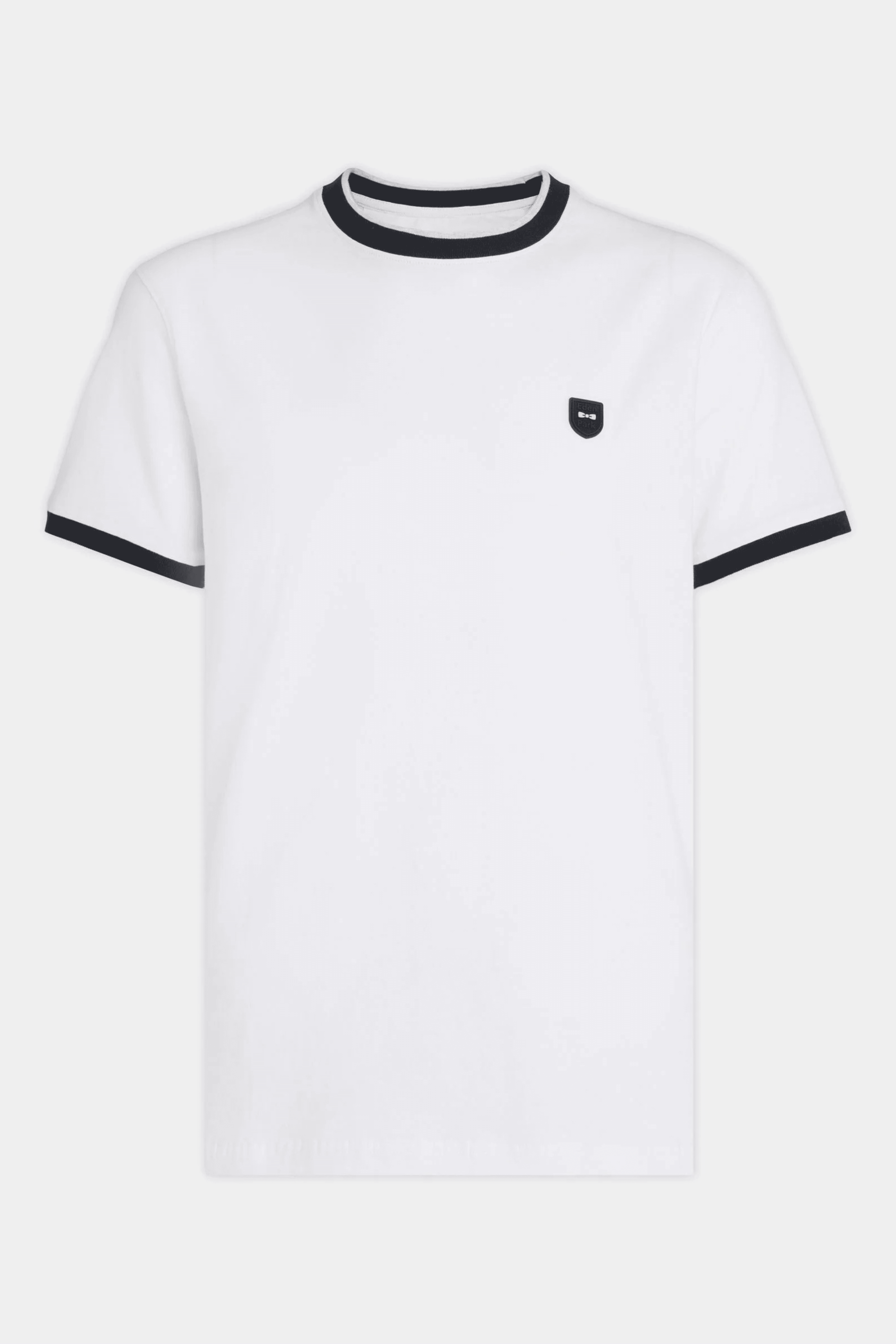 T-shirt Eden Park blanc en coton stretch coupe ajustée