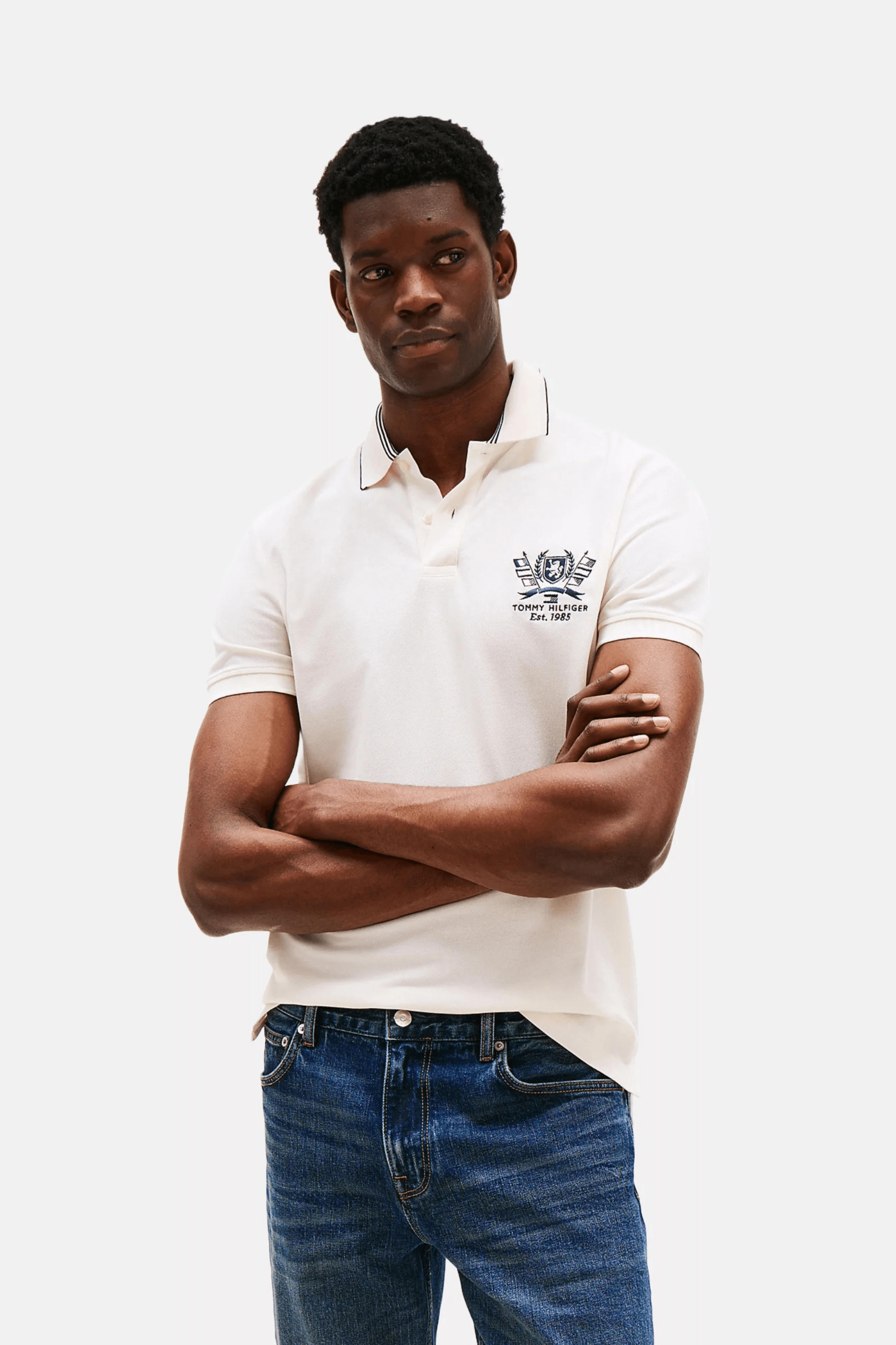 Polo Tommy Hilfiger pétale ivoire
