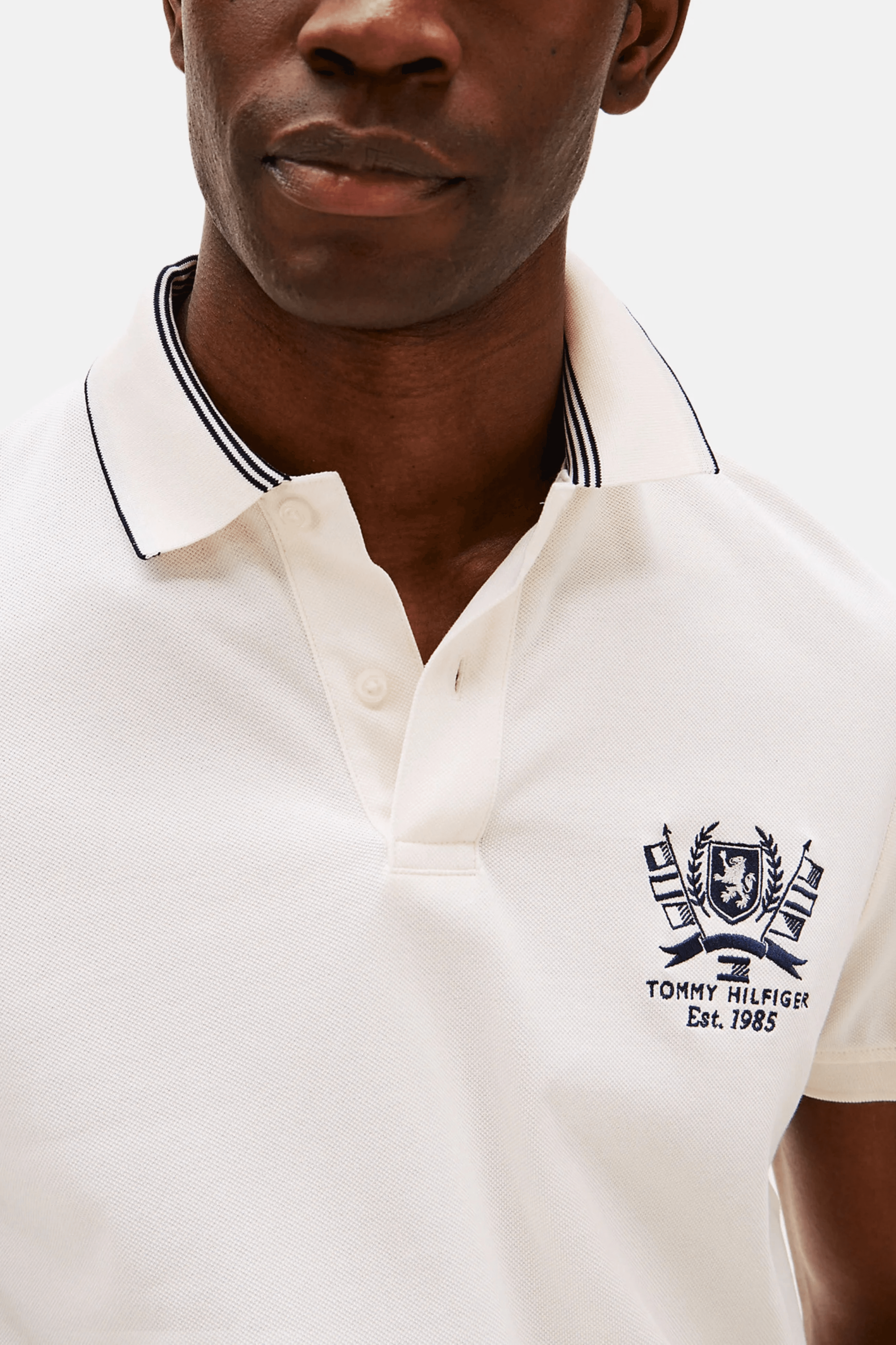 Polo Tommy Hilfiger pétale ivoire